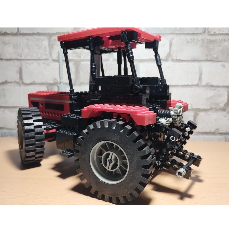 Agriculture Farming Education - Bausteinmodell MOC-168426 Landwirtschaftlicher Feldtraktor in Rot,